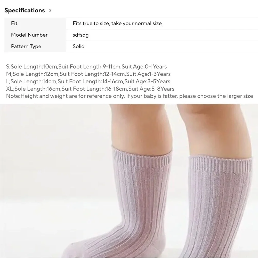 Lot of 5: new cotton baby socks. 0-12 months Small
